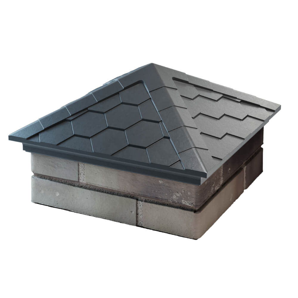 Колпак Zking Эверест Серый на столб 1.5х1.5 кирпича (390х390мм) в Волгодонске фото