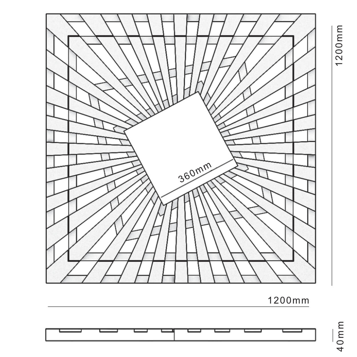 Приствольная решетка для дерева ZKING ATMOSPHERE 1.2х1.2м Черная в Волгодонске фото