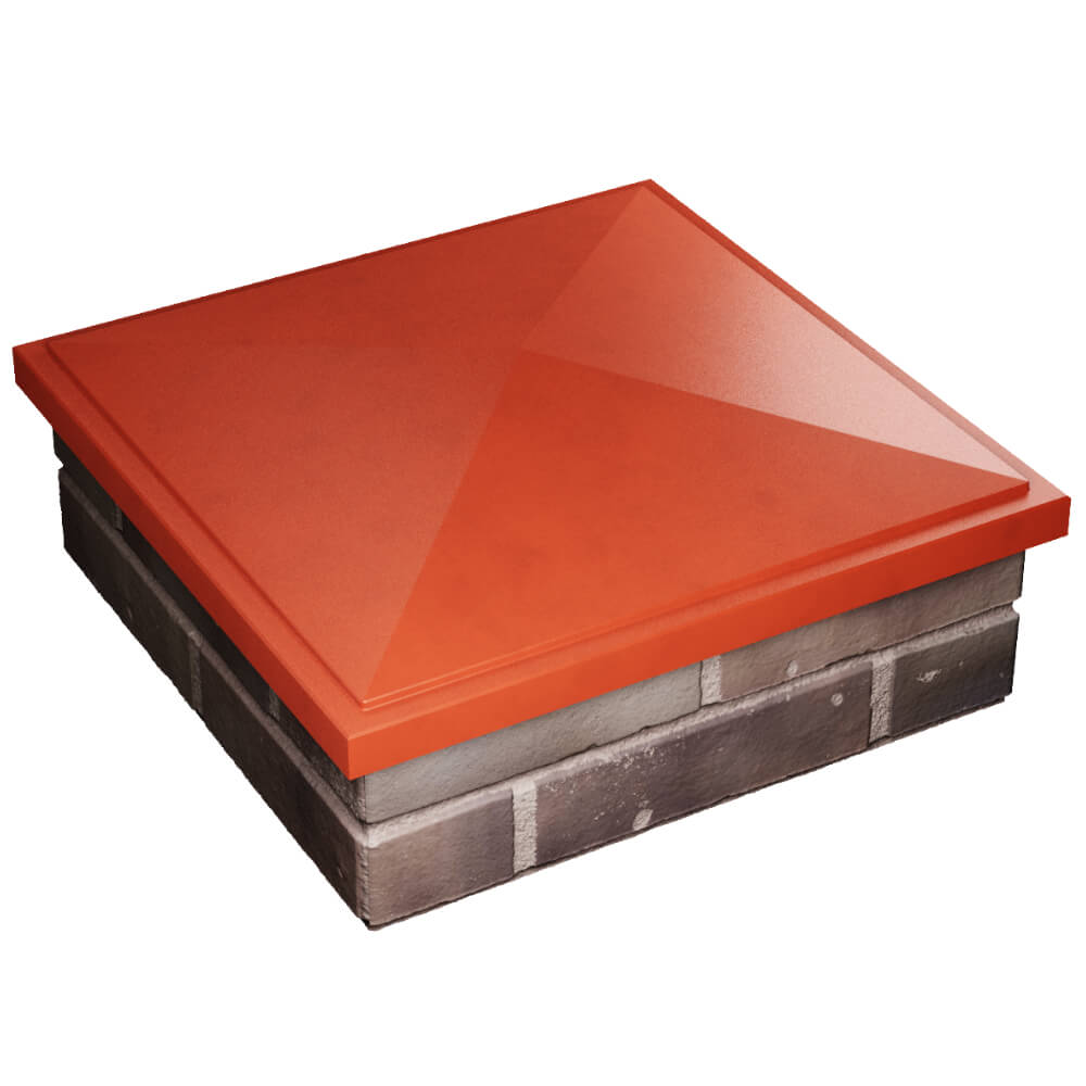 Колпак Zking БонаМоно Красный на столб 2х2 кирпича (515х515, 530х530мм) в Волгодонске фото