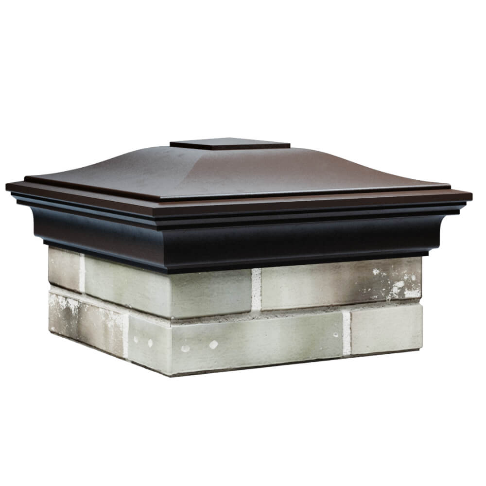 Колпак Zking Монблан Коричневый на столб 1.5х1.5 кирпича (385х385мм) в Волгодонске фото