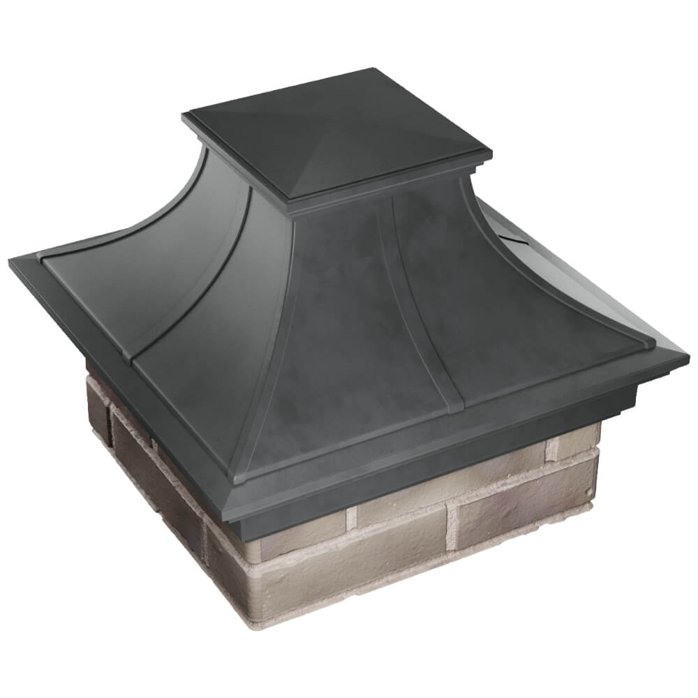 Колпак Zking Монблан Премиум Серый на столб 1.5х1.5 кирпича (385х385мм) в Волгодонске фото