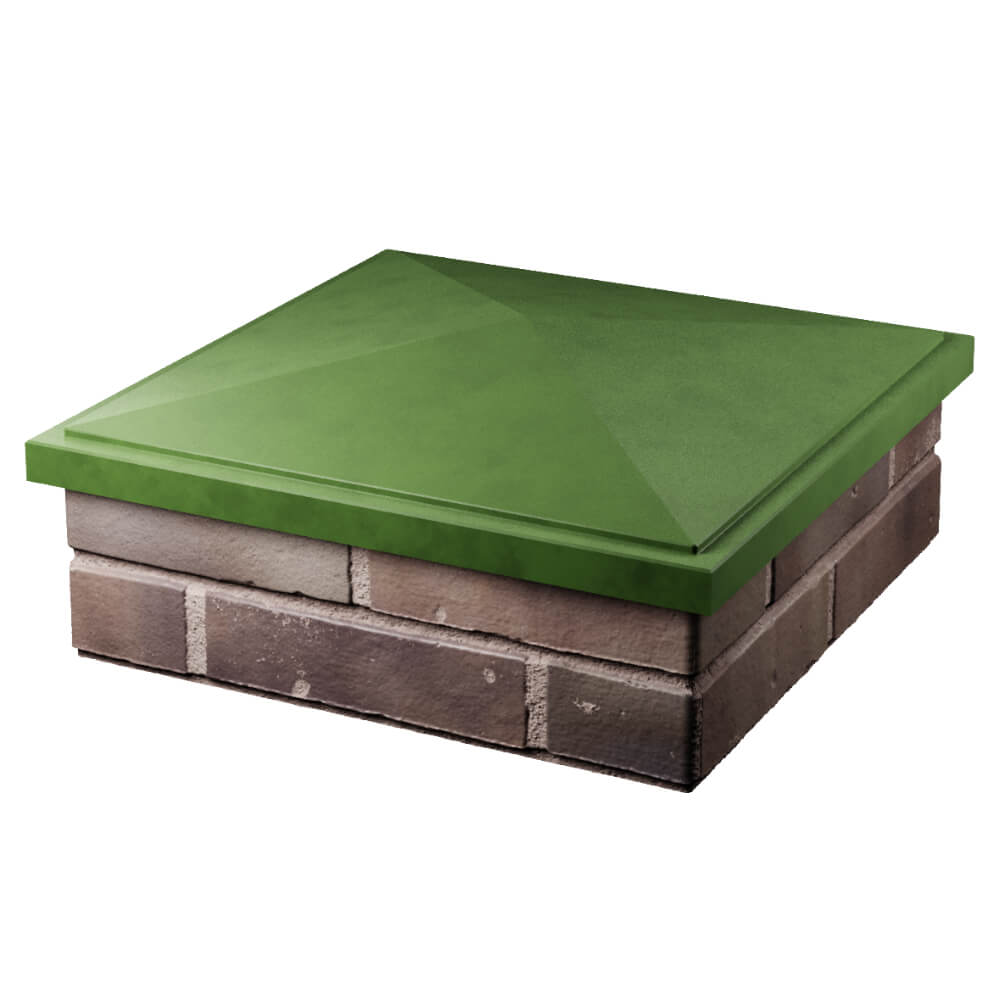 Колпак Zking БонаМоно Зеленый на столб 2х2 кирпича (515х515, 530х530мм) в Волгодонске фото