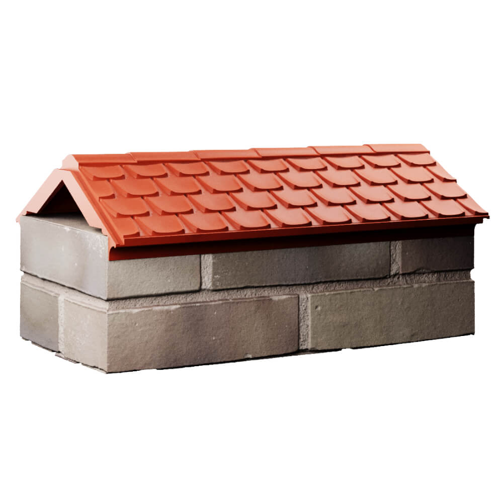Парапет Zking Эльбрус Красный с посадкой на 1 кирпич (255мм) Волгодонск фото