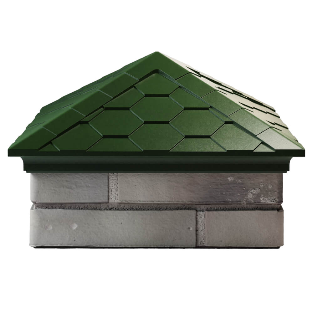 Колпак Zking Эверест Зеленый на столб 1.5х1.5 кирпича (390х390мм) Волгодонск фото